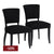 Noah Dining Chair Set of 2 - Black Cotton