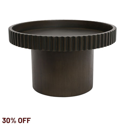 Blythe Footed Bowl - Large Dark Brown