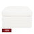 Birkshire Slip Cover Ottoman - White Linen