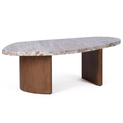 Solstice River Brown Marble Tables Set of 3 - Walnut