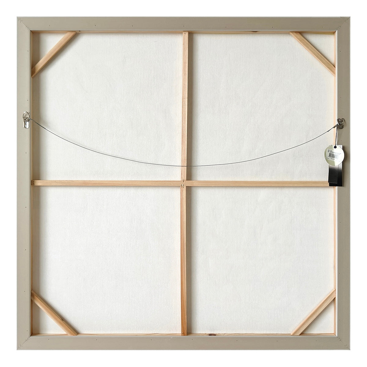 White Linen 105x105cm Enhanced Canvas Print