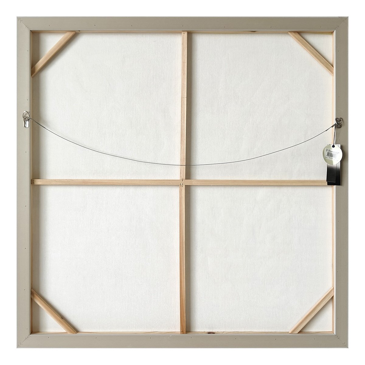 White Linen 105x105cm Enhanced Canvas Print