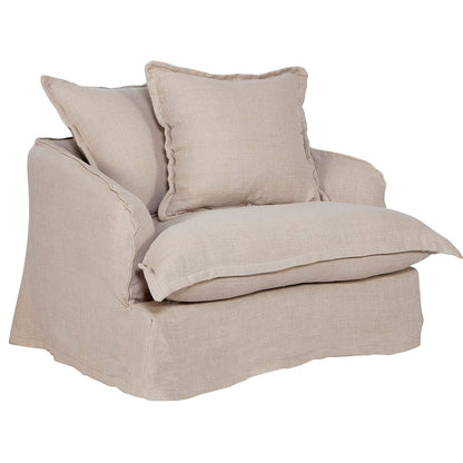Hayman Slip Cover Arm Chair - Natural Linen - OUTLET NSW