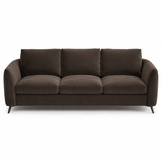 Mosman 3 Seater Sofa - Chocolate Velvet