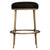 Heston Brass Kitchen Stool - Black Linen