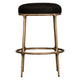 Heston Brass Kitchen Stool - Black Linen