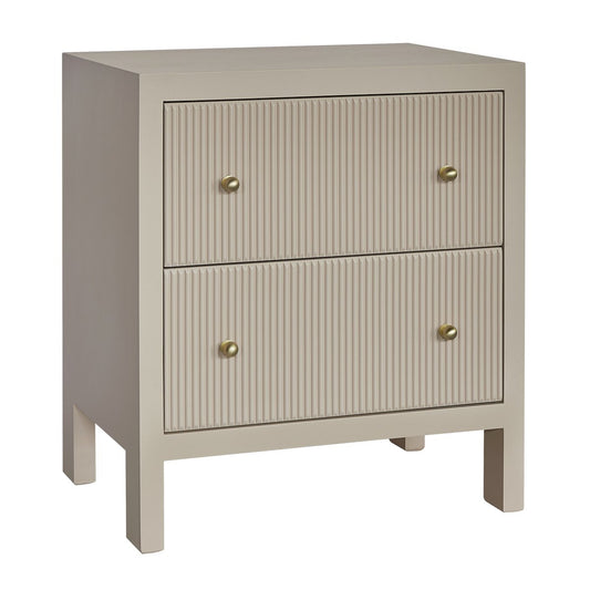 Ariana Bedside Table - Large Beige Set of 2