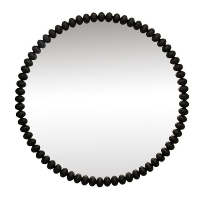 Esme 105x105cm Round Wall Mirror - Black