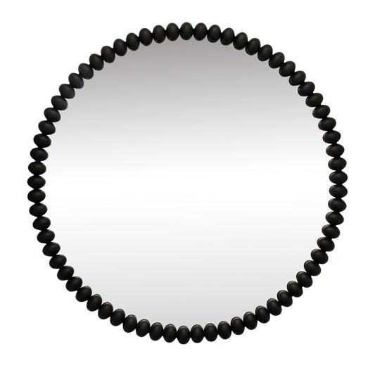 Esme 105x105cm Round Wall Mirror - Black