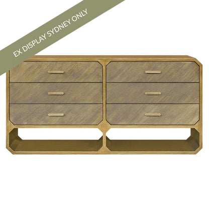 Anderson 6 Drawer Chest - Antique Gold - OUTLET NSW