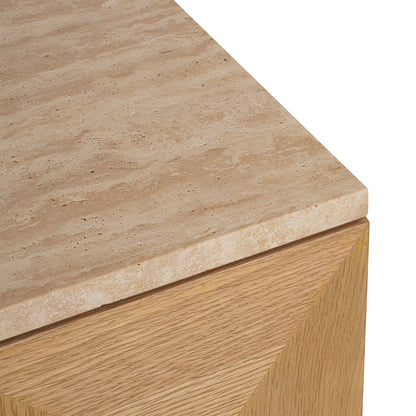 Benedict 170cm Natural Oak Buffet - Travertine