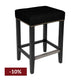 Canyon Black Kitchen Stool - Black Cotton