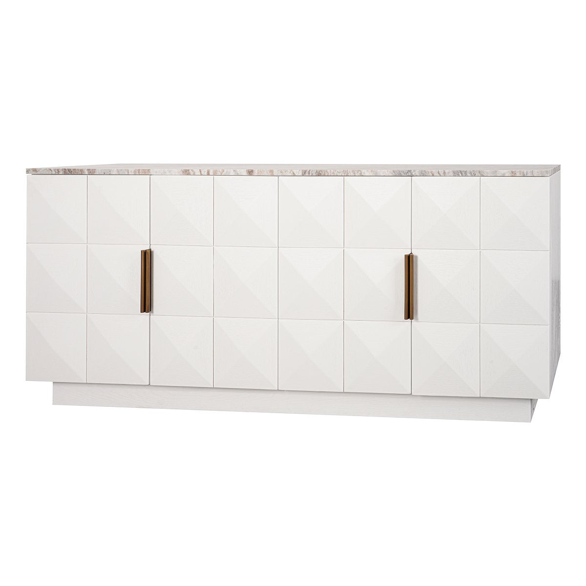 Benedict White Oak Buffet - River Brown Marble