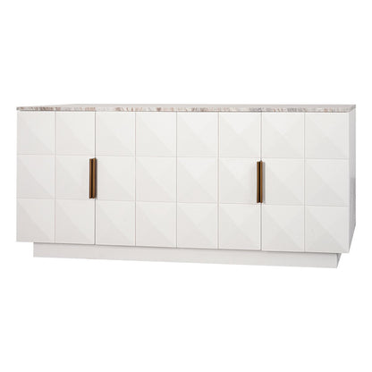 Benedict White Oak Buffet - River Brown Marble