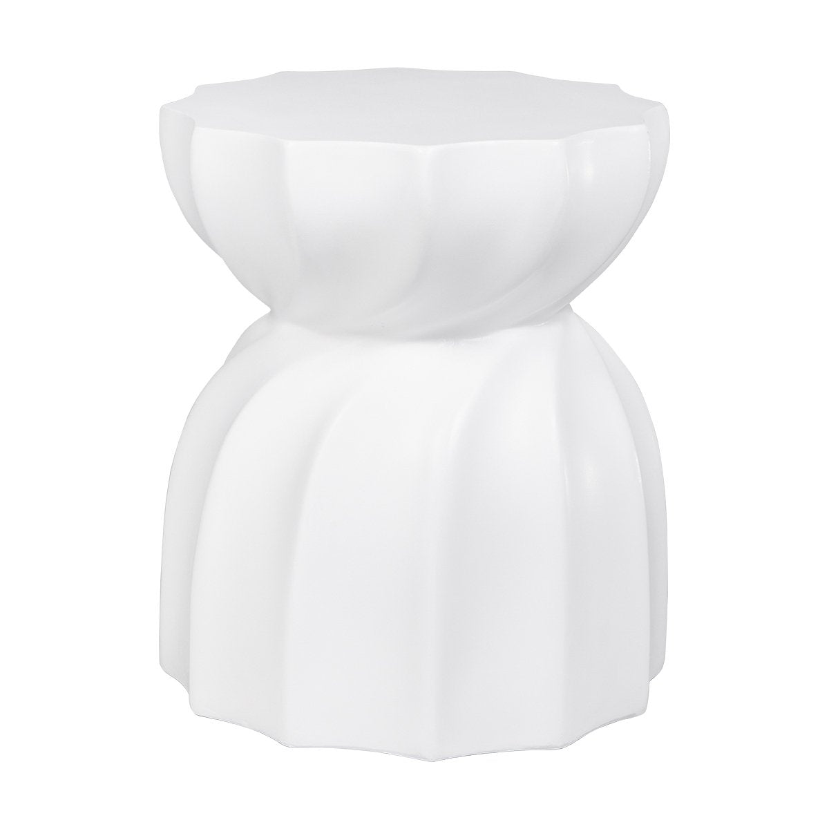 Swirl Concrete Stool - White