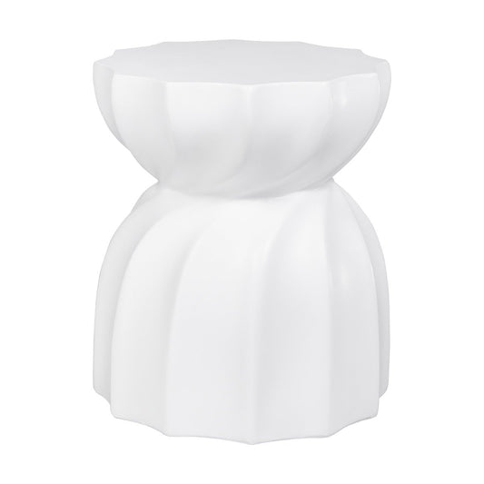 Swirl Concrete Stool - White