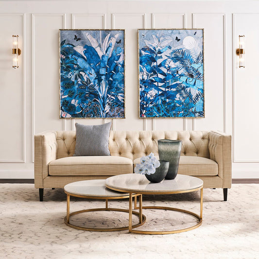 Jungle Blues Series I Enhanced Canvas Print