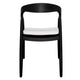 Astrid Ashwood Dining Chair Set of 2 - Black w White Linen