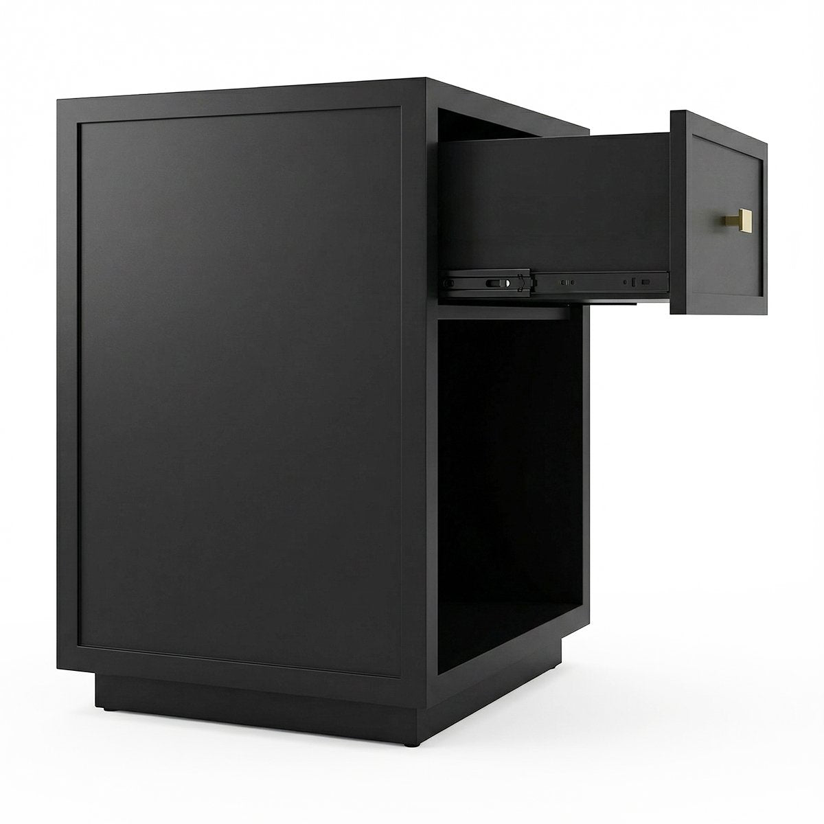 Logan 40x60cm Bedside Table - Black