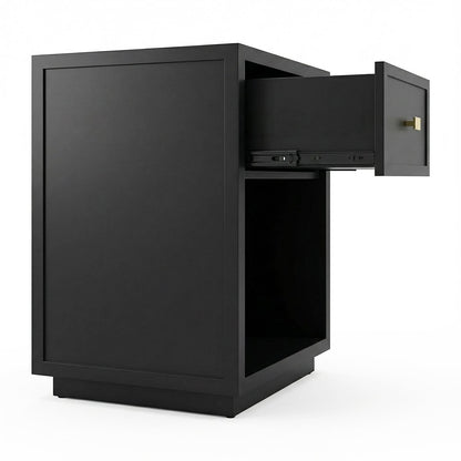 Logan 40x60cm Bedside Table - Black