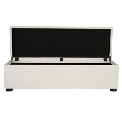 Soho Storage Bench Ottoman - Ecru
