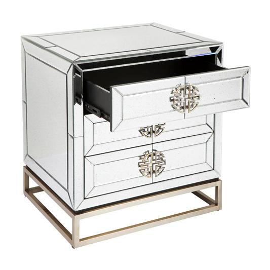 Rochester Mirrored Bedside Table Set of 2