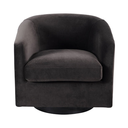 Bellevue Swivel Arm Chair - Slate Grey Velvet