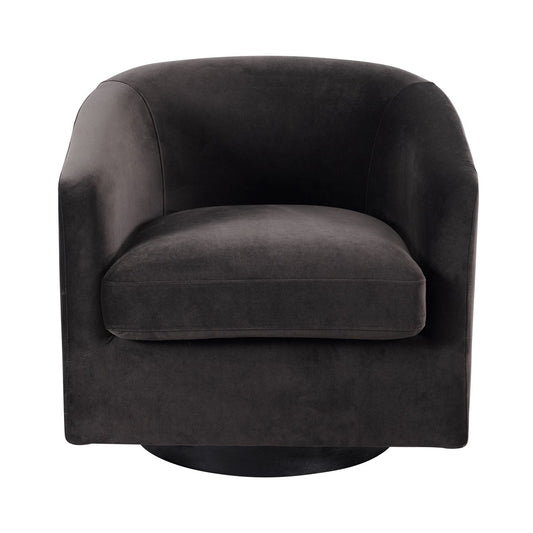 Bellevue Swivel Arm Chair - Slate Grey Velvet