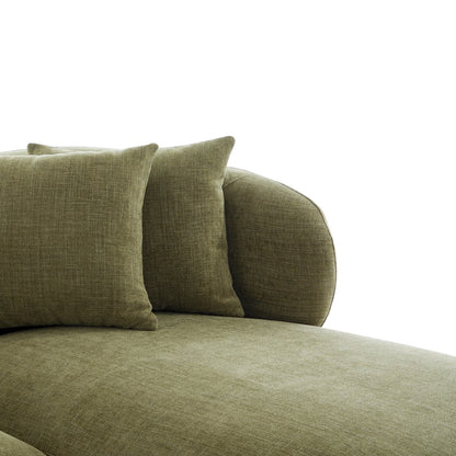Greenwich Modular 3 Seater Sofa w Right Chaise - Sage Chenille – view 6