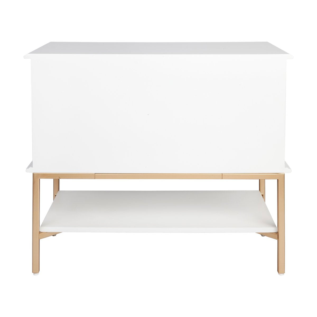 Aimee Bedside Table - Large White Set of 2