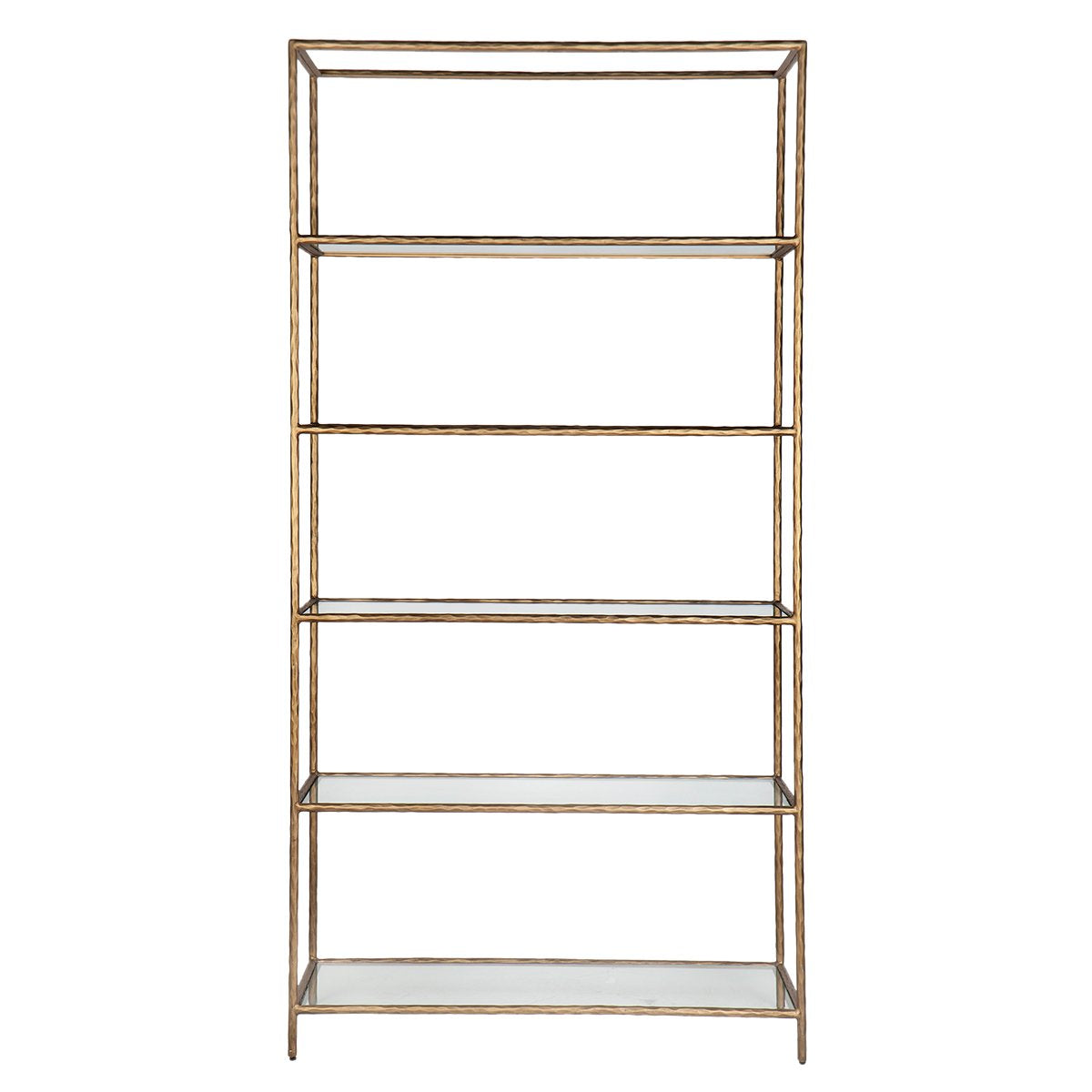 Heston 100x200cm Shelving Unit - Brass