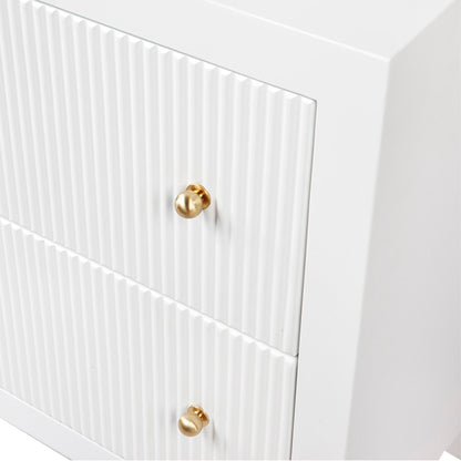 Ariana 67x76cm Bedside Table - White