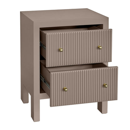 Ariana Bedside Table - Small Taupe