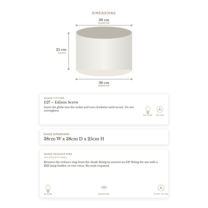 Larissa Drum Shade - Medium White