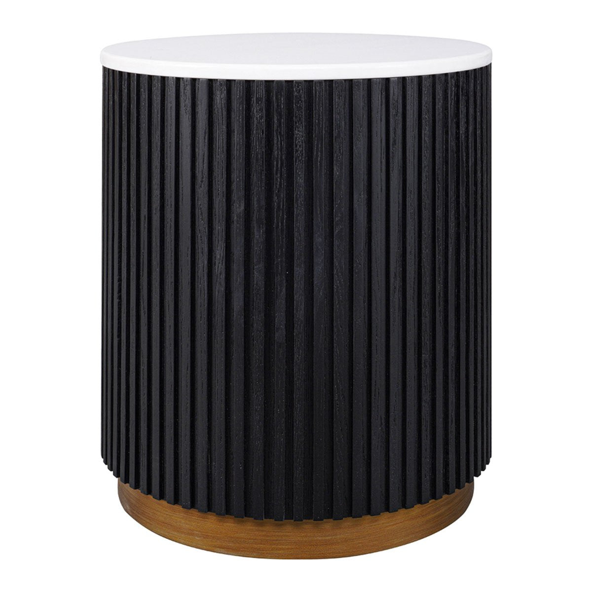 Mason Round Side Table - Black