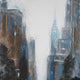 City Scape Enhanced Canvas Print