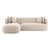 Greenwich 3 Seater Sofa w Left Chaise - Natural Chenille