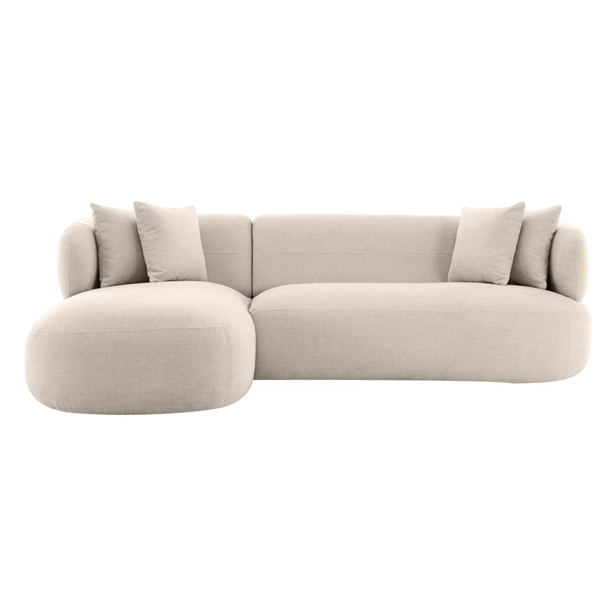 Greenwich Modular 3 Seater Sofa w Left Chaise - Natural Chenille