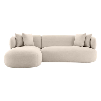 Greenwich Modular 3 Seater Sofa w Left Chaise - Natural Chenille