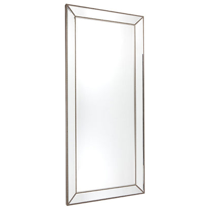 Zeta Floor Mirror - Antique Silver