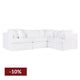 Birkshire Slip Cover Modular Sofa - White Linen Option 1