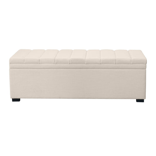 Soho Storage Bench Ottoman - Ivory