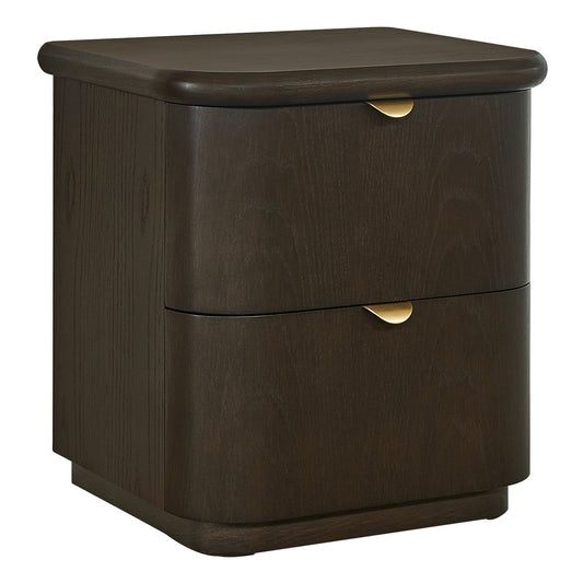 Lina 50x55cm Bedside Table - Smoked Oak
