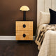 Alton Bedside Table - Small Natural and Black