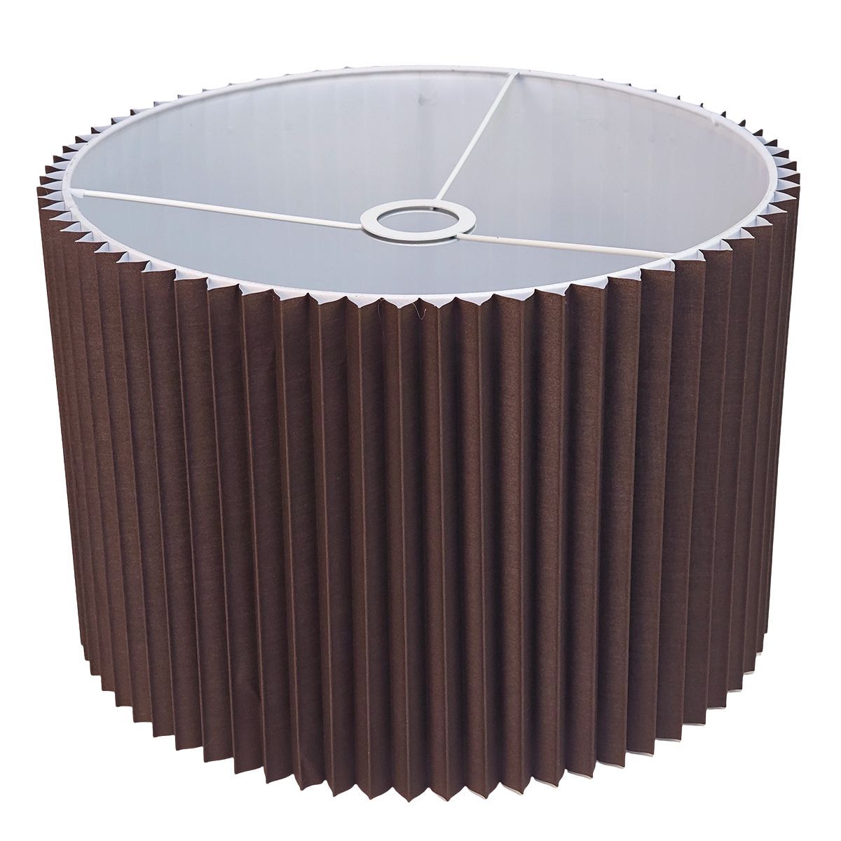 Nina Pleated Drum Shade - Medium Espresso
