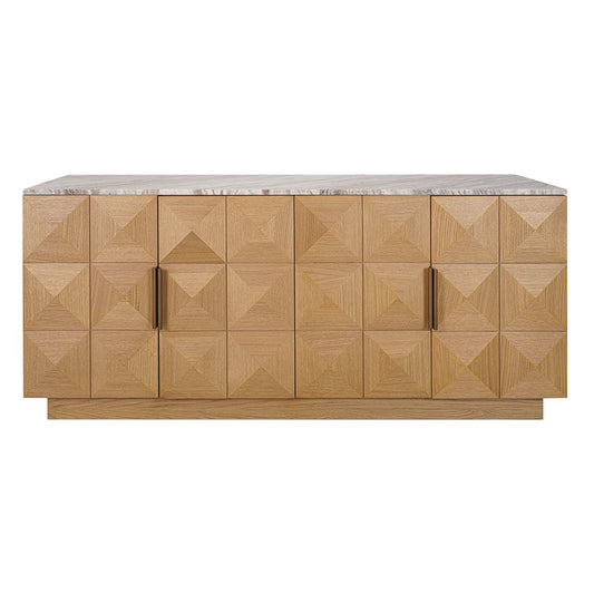 Benedict Natural Oak Buffet - River Brown Marble