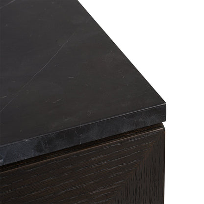 Benedict Smoked Oak Buffet - Black Marble