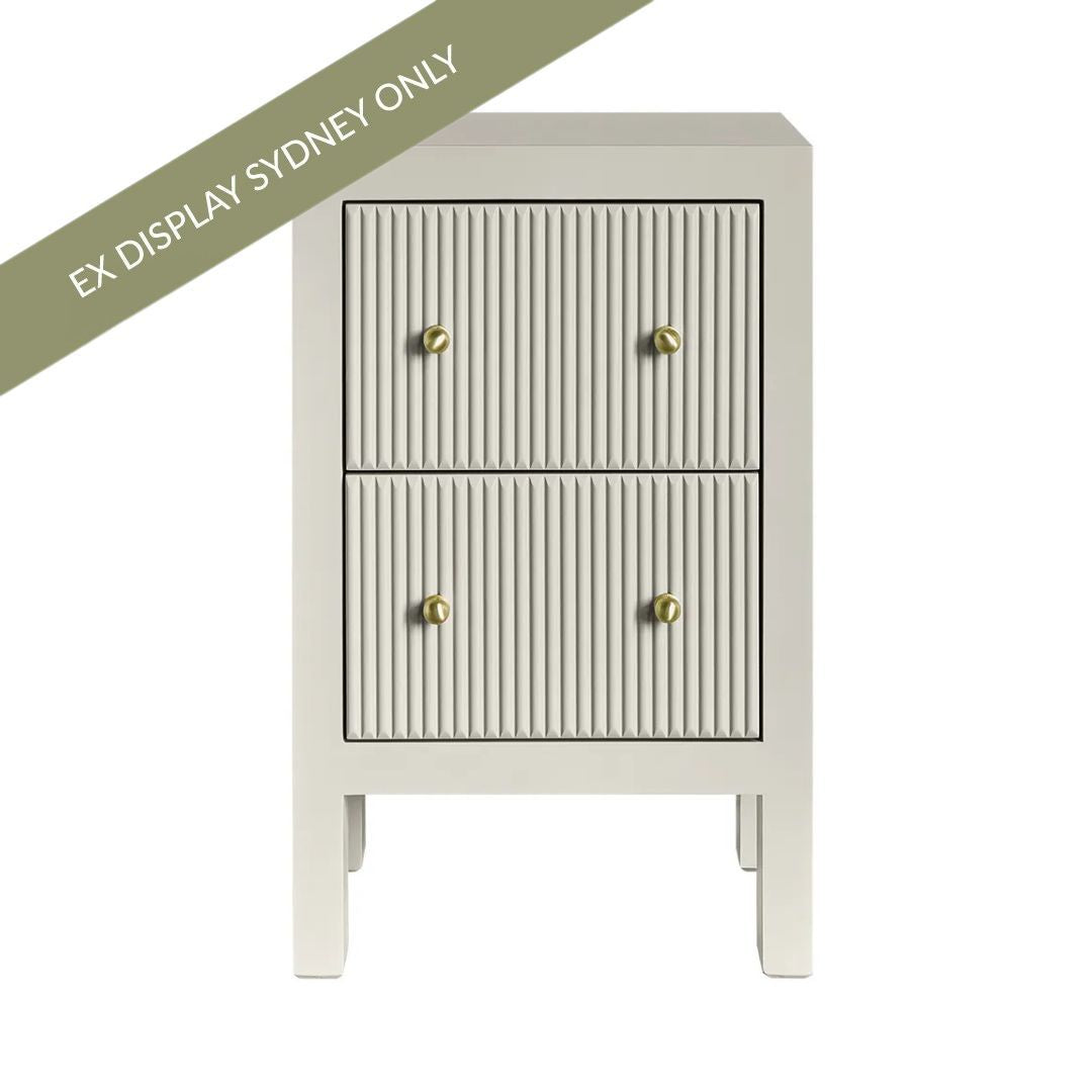 Ariana Bedside Table - Petite Grey - OUTLET NSW