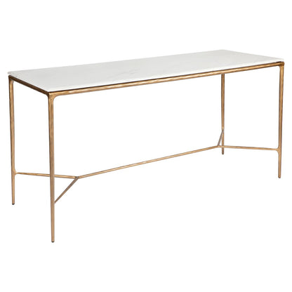 Heston 180cm Marble Console Table -  Brass