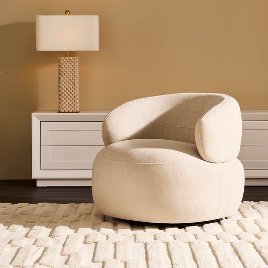 Greenwich Swivel Occasional Chair - Natural Chenille